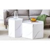 Sapphtopaz 23" Coffee Table Home Decor Furniture Hexagon Column Coffee Table Center Table Coffee Bar for Home Small Space - 3 of 4