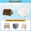 Unique Bargains Elastic Living Room Bedroom Square Foot Stool Cover - 4 of 4