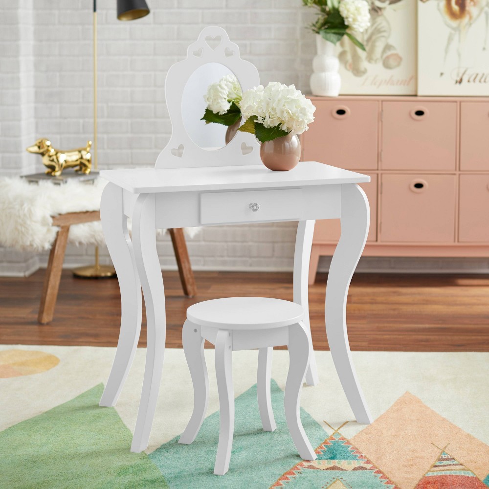 Photos - Other Furniture Alyssa Kids' Vanity Set White - Buylateral