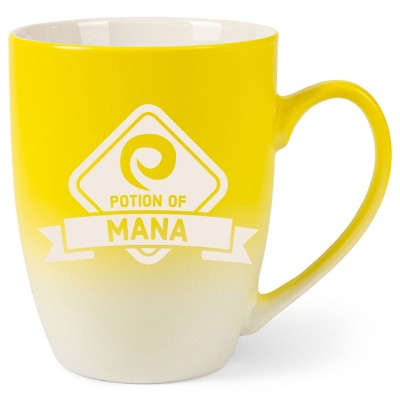 100 North Magic Potion 10 Ounce Yellow and White Two Toned Ombre, Comfortably Fits Your Hands, Ceramic Tea Coffee Cup Mug, Potion Of Mana