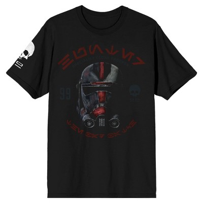 Star Wars The Clone Wars The Bad Batch Crew Neck Short Sleeve Adult Black T-shirt