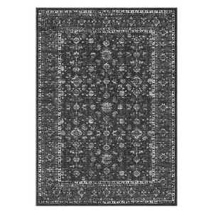 Vintage Distressed Floral Print Living Room Bedroom Rugs, Retro Accent Oriental Floor Carpet for Dining Room Home Office - 1 of 4