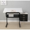 VYNXARIA White Adjustable Drafting Drawing Table with Stool & 3 Drawers - Modern Design for Creative Workspaces - 2 of 4