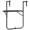 vidaXL Balcony Table Brown Plastic, Steel Medium Foldable - 4 of 4
