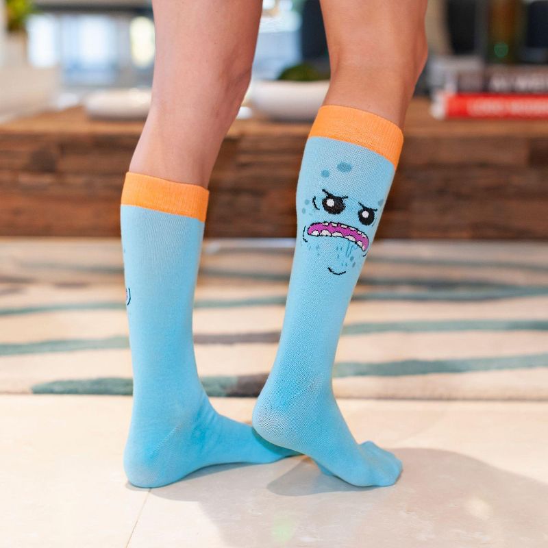 Hypnotic Socks Rick and Morty collectibles | Toynk Toys Rick & Morty Mr. Meeseeks Crew Socks, 5 of 8