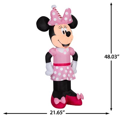 Pink and Black Minnie Mouse Inflatable Birthday Decoration