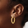 Black Bow Jewelry 3mm Round Hoop Earrings in 10k Yellow Gold, 26mm (1 Inch) - 4 of 4