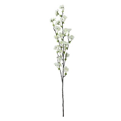 Allstate Floral 36" White Quince Blossom Artificial Spring Spray