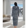 ADR Women's Zip Up Robe with Hood, Women's Long Zipper Robe, Warm Cozy Hooded Bathrobe - 3 of 3