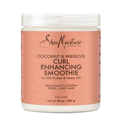 SheaMoisture Smoothie Curl Enhancing Cream for Thick Curly Hair Coconut and Hibiscus
