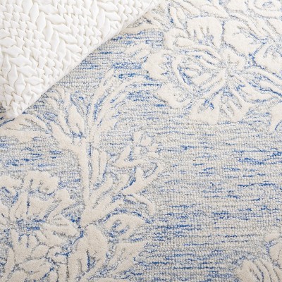 Hand-Tufted Jardin Floral Blue Wool 3' x 5' Area Rug