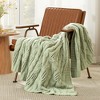 Amelie Home Cable Knitted Throw Blanket for Couch, Chenille Chunky Knit Throw Blanket 50*60 inches - 2 of 4