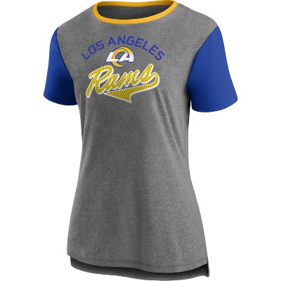 Nike Women's Fashion (NFL Los Angeles Rams) High-Hip T-Shirt in Blue, Size: Xs | NKZZ96J95-06V