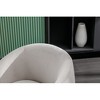 Lyngins Swivel Accent Chairs with Armrest and Curved Backrest,Upholstered Swivel Reading Chairs,Teddy Barrel Chairs for Bedroom,Living Room - 4 of 4