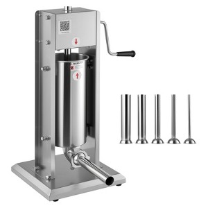 VEVOR Manual Sausage Stuffer, 11 LBS / 5 L Vertical Meat Stuffer, Dual-Speed Sausage Casing Meat Filling Machine,for Commercial & Home Use, Silver - 1 of 4
