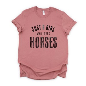 Simply Sage Market Just A Girl Who Loves Horses Short Sleeve Tee - 1 of 4