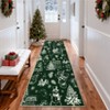 Christmas Living Room Rugs, Washable Winter Holiday Decorative Carpet, Snowman Christmas Tree Print Home Decor Rugs - 3 of 4