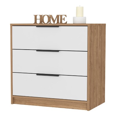 NicBex 27.04"H Metal Handles Storage Dresser for Bedroom with 3 Drawers