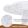 62.9" Oval Dining Table for 6, Wooden Kitchen Table with Marble Top, Farmhouse Dining Room Table for Living Room Dining Room - 4 of 4