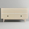 4-Door Sideboard Buffet Cabinet with Convex Pattern Doors, Adjustable Shelves, Silver Handles and Rubber Wood Legs for Kitchen, Dining Room - 4 of 4