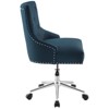 Modway Regent Tufted Button Swivel Upholstered Fabric Office Chair - Azure - 2 of 4