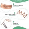 Unique Bargains Soft Pure Copper Jewelry Making Gardening Wire 1 Roll - 2 of 4