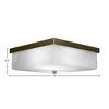 Toltec Lighting Nouvelle 2 - Light Flush Mount in  New Aged Brass with 13" White Muslin Shade - 2 of 2