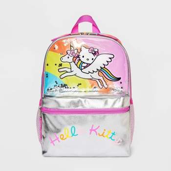 Hello Kitty Backpack w/ Round Detachable Insulated Lunch Bag Girls Pink