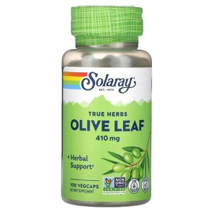 Solaray True Herbs, Olive Leaf, 410 mg, 100 VegCaps - 1 of 2