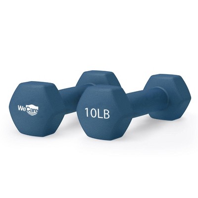 WECARE Neoprene Dumbells 2pc - Blue 10lbs