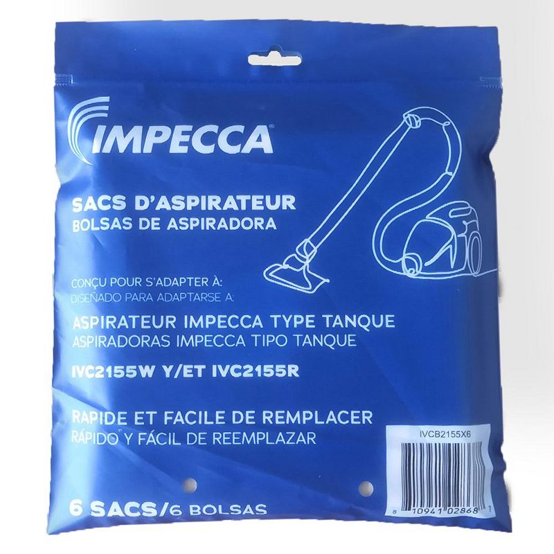 Impecca 2L Replacement Vacuum Bags - 6 Pack, 3 of 4