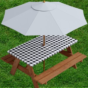 Tablecloth With Hole For Umbrella With Bench Covers Vinyl With Flannel Back by SORFEY - 1 of 4