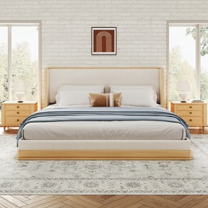 Christopher Knight Home Joriel Mid-Century Modern Chenille Upholstered Platform Bed - 1 of 4
