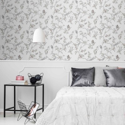 White and Black Nature Trail 3D Butterfly Wallpaper