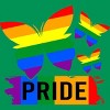 Adult Design By Humans Rainbow Butterflies Rainbow Pride By dnlribeiro88 T-Shirt - 2 of 2