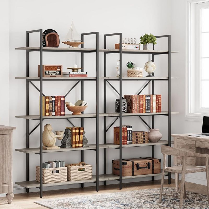 Whizmax 5 Tier Bookshelf, 67.9 inches Tall Bookcase with 5 Open Book Shelves, Large Display Shelves for Home Office, Study Room, Living Room, 2 of 8