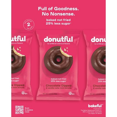 Donutful Chocolate Dipped Mini Donuts - 7.05oz/10ct