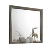 Royal Hampton Dresser Vanity Mirror, 40 Inch Modern Dark Gray Solid Wood Frame - 3 of 4