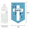 Big Dot of Happiness Baptism Blue Elegant Cross - Boy Religious Party Bunting Banner - Party Decorations - God Bless Your Baptism - 2 of 4
