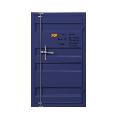 Blue Metal Industrial Cargo Chest with Single Door