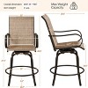 Yaheetech Outdoor Swivel Bar Stools Patio Bistro Chairs with High Back and Armrest - 3 of 4