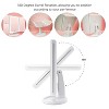FASCINATE Trifold Lighted Makeup Mirror 3 Color 72 LEDs Lights with 10X/3X/2X/1X Magnification, Cord & Cordless, 180°Rotation Touch Screen,White - 3 of 4