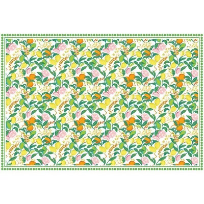  Tempaper 3'2"x4'8" Citrus Indoor/Outdoor Vinyl Floor Rug 