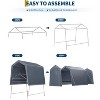 GustoWave 6x6 FT Portable Outdoor Storage Shed, UV-Resistant Carport for Motorcycle, Firewood - 2 of 4