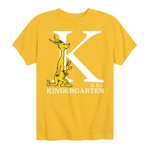 Boys' - Dr. Seuss - K Is For Kindergarten Kangaroo Short Sleeve Graphic T-Shirt - 1 of 4