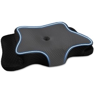 LISM Contour Bed Pillow,Adjustable Bed Memory Foam Pillows for Side Back Stomach Sleeper - 1 of 4