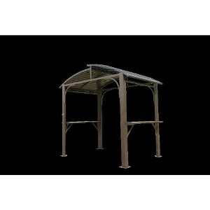 NicBex Grill Gazebo, Aluminum BBQ Outdoor Gazebo with Metal Frame and Shelves Serving Tables, Permanent Double Roof Canopy Hard top Gazebos - 1 of 4