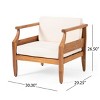 Acacia Wood Club Chair,Outdoor Patio Chair with Water-Resistant Cushions for Backyard,Weather Resistant Patio Accent Chair-Coolbibila - 4 of 4