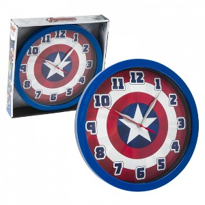 Captain America Shield Symbol 9 3/4" Wall Clock - 1 of 1