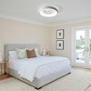 TOBILI 19" Matte White Bedroom Fan Light,Dimmable,7 Blades,with LED Light - 3 of 4